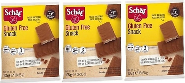 Schar Snack Glutensiz Çikolatalı Gofret 3x105 gr