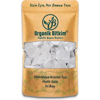 Organik Bitkim İyotlu Kristal Himalaya Tuzu Paket 250 gr