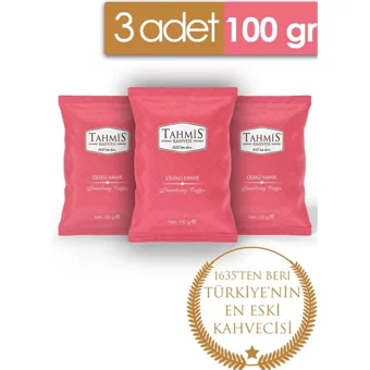 Tahmis Çilekli Orta Kavrulmuş Türk Kahvesi 3x100 gr