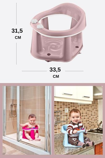 Flosoft Plastik 15 kg Kapasiteli Mama Sandalyesi Pembe