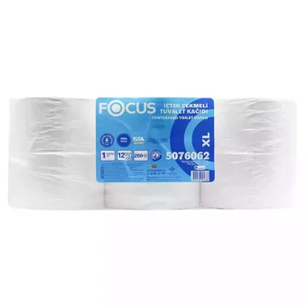 Focus 2 Katlı İçten Çekmeli 12'li Rulo Tuvalet Kağıdı