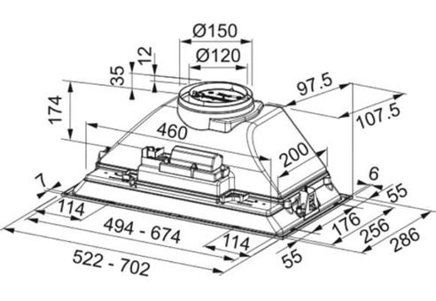 Franke Box Fbi 525 Bk Siyah Ankastre Aspiratör