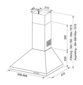 Franke Linfa FDL 6165 Gri Duvar Tipi Davlumbaz