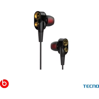Tecno Earphone Silikonlu Mikrofonlu 3.5 Mm Jak Kablolu Kulaklık Siyah