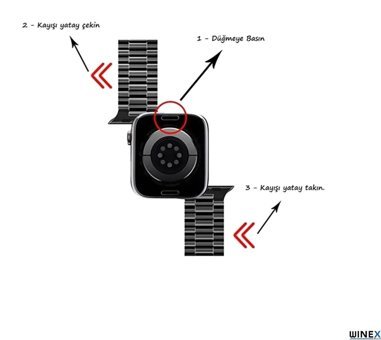 Winex Watch 8 Ws92 Akıllı Saat Gümüş