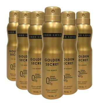 Free Love Golden Secret Sprey Kadın Deodorant 6x150 ml