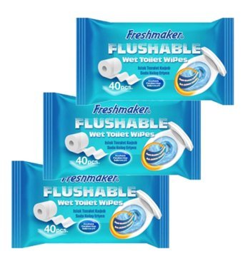 Freshmaker 2 Katlı 3x40 Yaprak Islak Tuvalet Kağıdı