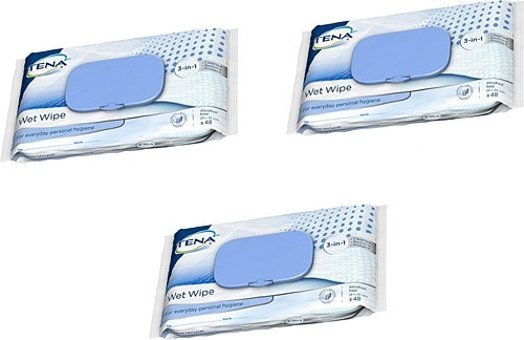 Tena Wet Wipes Original 48 Yaprak 3'lü Paket Vücut Temizleme Mendili