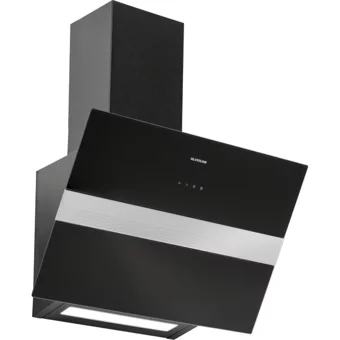 Silverline 3472 Bold Cam Bacalı Duvar Tipi Davlumbaz Siyah