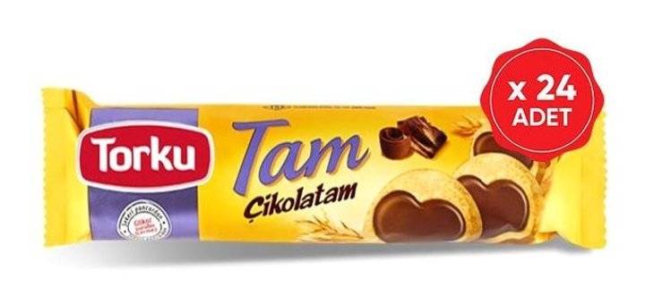 Torku Tam Çikolatam Çikolatalı Bisküvi 24x83 gr