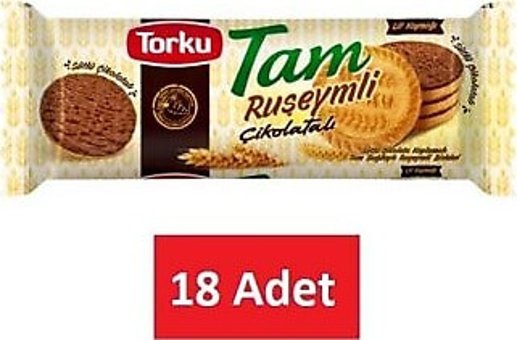Torku Tam Ruşeymli Çikolatalı Bisküvi 18x80 gr
