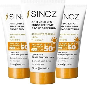Sinoz 50+ Faktör Leke Karşıtı Güneş Kremi 3x50 ml