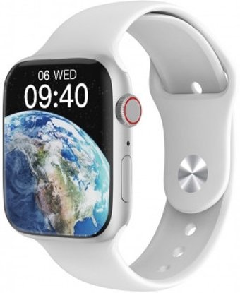 Wiwu SW01 Pro 45 mm Silikon Kordon Kare Unisex Akıllı Saat Beyaz