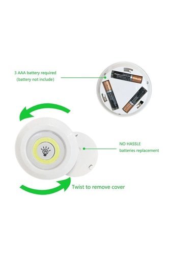Jetfoni E14 Kumandalı Plastik 3'lü Başlık Yuvarlak Sıva Üstü Pilli Led Spot Lamba Beyaz