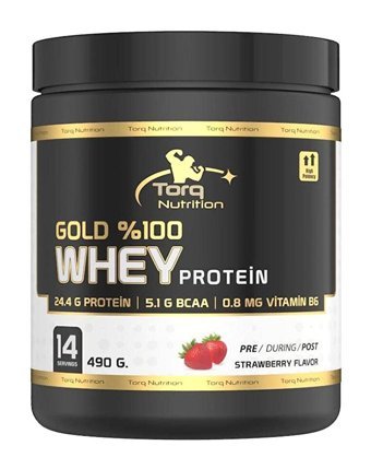 Torq Nutrition Gold Çilekli Whey Protein Tozu 490 Gr