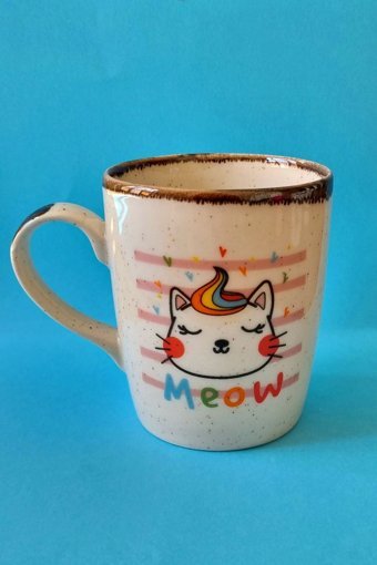 Trade Bazaar Meow Sevimli Kedi Baskılı Kupa
