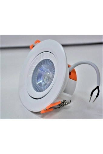 Jupiter Ls458 Plastik Tekli Başlık Yuvarlak Gömme Led Spot Lamba Beyaz