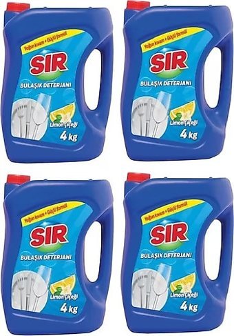 Sır Limon Kokulu El Bulaşık Deterjanı 4x4 lt