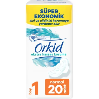 Orkid Extra Hassas Koruma İnce 20'li Hijyenik Ped 8 Adet