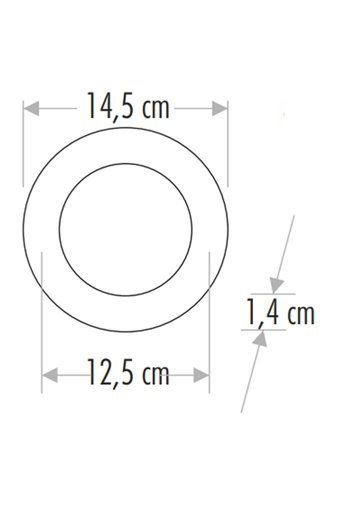Cata Ct-5146 Alüminyum Tekli Başlık Yuvarlak Gömme Led Panel Armatür Beyaz