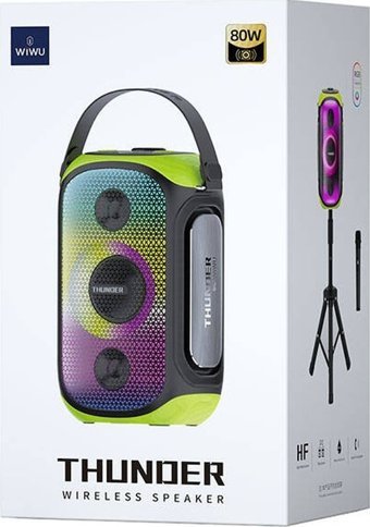 Wiwu Thunder P20 Bluetooth Hoparlör Siyah Yeşil