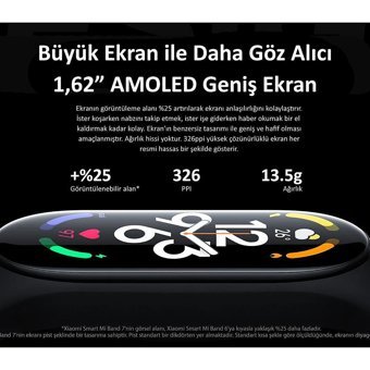 Xiaomi Mi Smart Band 46.5 mm Dikdörtgen Unisex Akıllı Saat Siyah