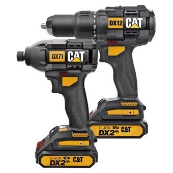 Cat DX12K 18 V Darbeli Akülü Şarjlı Profesyonel Matkap + Dx71 Kömürsüz Darbeli Tornavida