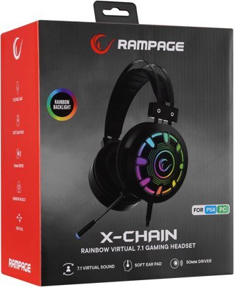 Rampage Rm-K59 Mikrofonlu Kablolu Kulak Üstü Kulaklık Siyah