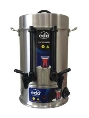 Eda 1800 W Çelik Tek Demlikli 250 Bardak Çift Musluklu Çelik Elektrikli Semaver