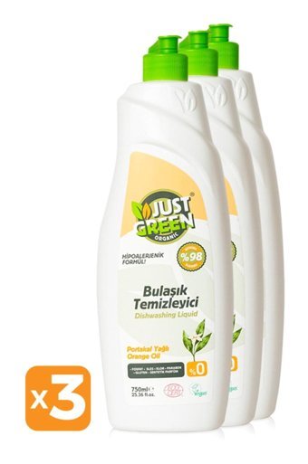 Just Organik Limon Kokulu El Bulaşık Deterjanı 3x750 ml