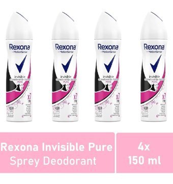Rexona Invisible Pure Sprey Kadın Deodorant 4x150 ml