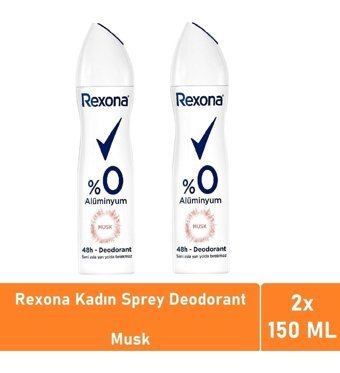 Rexona Musk Sprey Kadın Deodorant 2x150 ml