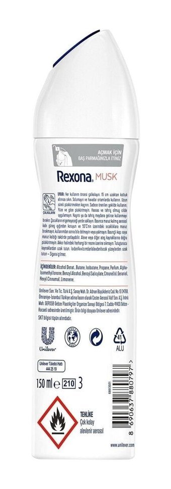 Rexona Musk Sprey Kadın Deodorant 2x150 ml