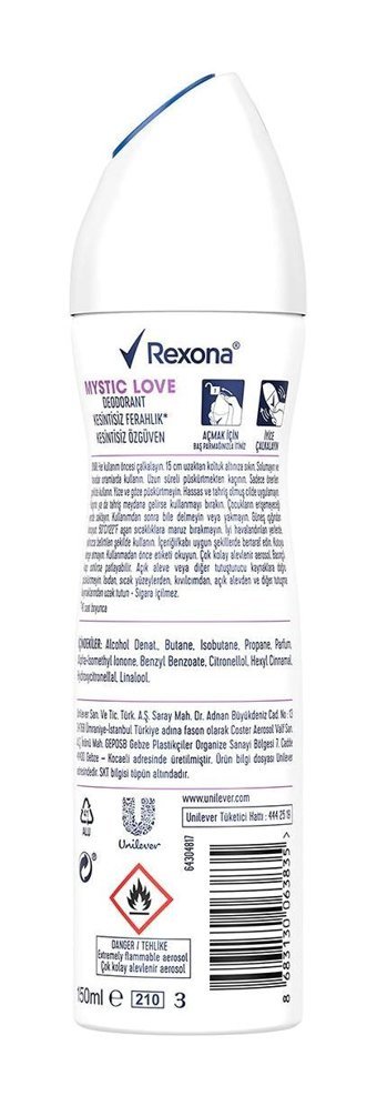 Rexona Mystic Love Sprey Kadın Deodorant 3x150 ml