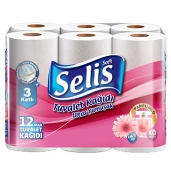 Selis 3 Katlı Kokulu Renkli 12'li Rulo Tuvalet Kağıdı