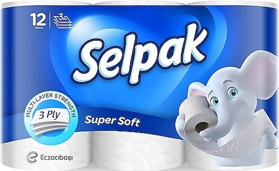 Selpak 2 Katlı 3x12'li Rulo Tuvalet Kağıdı