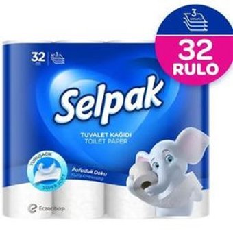 Selpak 2 Katlı 4x32'li Rulo Tuvalet Kağıdı