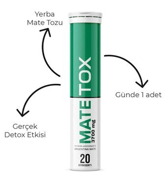 Nedox Matetox Detoks Sade Çocuk Vitamin 20 Tablet