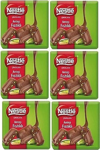 Nestle Classic Antep Fıstıklı Çikolata 60 gr 6 Adet