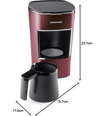 Grundig TCM 7610 R 1 Hazneli Otomatik 3 Fincan 670 W Kırmızı Türk Kahvesi Makinesi