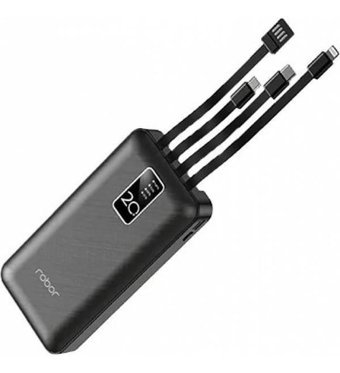 Robor R721 20000 mAh Kablolu Powerbank Siyah