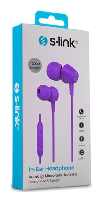 S-link SL-KU160 Kablolu Kulaklık Mor