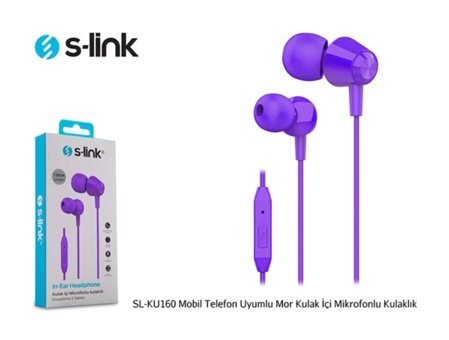 S-link SL-KU160 Kablolu Kulaklık Mor