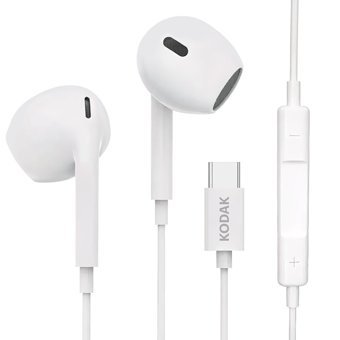 Kodak 210 Mikrofonlu Lightning Kablolu Kulaklık Beyaz