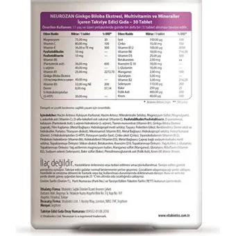 Vitabiotics Neurozan Original Sade Unisex Vitamin 30 Tablet