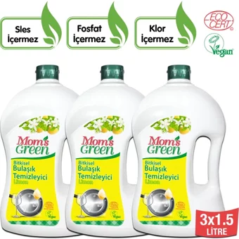 Mom's Green Limon Kokulu El Bulaşık Deterjanı 3x1.5 lt