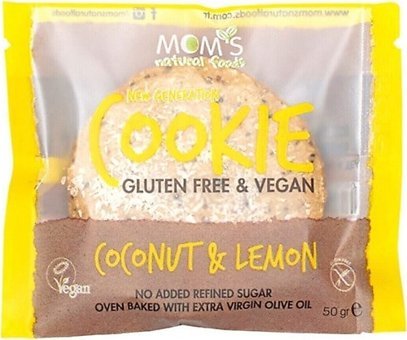 Mom's Natural Foods Gluten Free Hindistan Cevizi Limon Bisküvi 50 gr