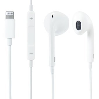 Platoon PL 2025 Apple Uyumlu Silikonsuz Mikrofonlu Lightning Kablolu Kulaklık Beyaz