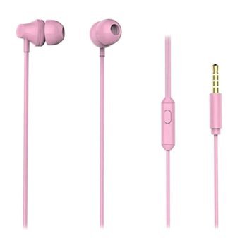 Rampage SN R99 Silikonlu Mikrofonlu 3.5 mm Jak Kablolu Kulaklık Pembe