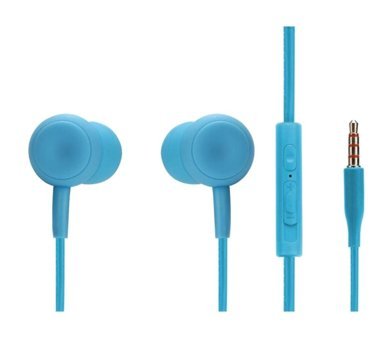 Soultech KK012M Silikonlu Mikrofonlu 3.5 mm Jak Kablolu Kulaklık Mavi